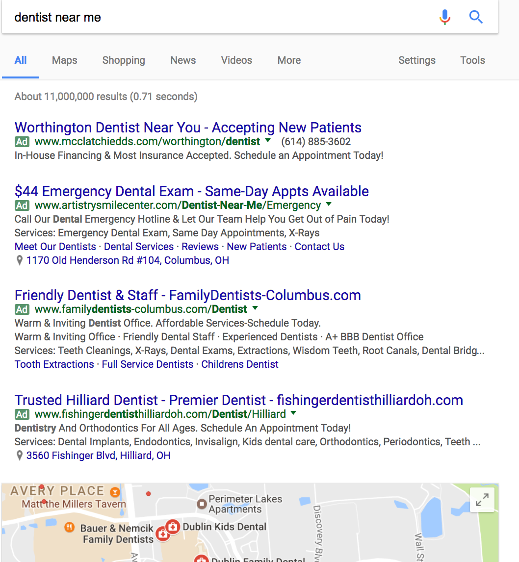 Dental marketing campaign — before/after results